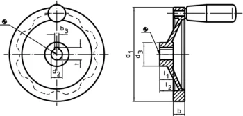                                             Disc-Type Handwheels light metal
 IM0001763 Zeichnung
