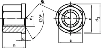                                            Tuercas Hexagonales con Base DIN 6331 (altura 1,5 d)
 IM0002527 Zeichnung
