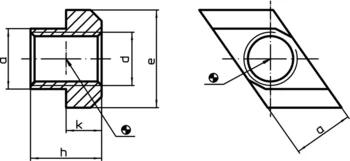                                             Matice pro T-drážku rhombus
 IM0002539 Zeichnung
