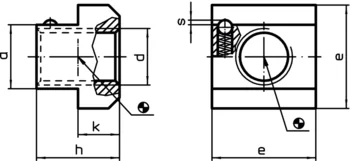                                             Matice pro T-drážku DIN 508 s jištěním proti posunutí
 IM0002541 Zeichnung
