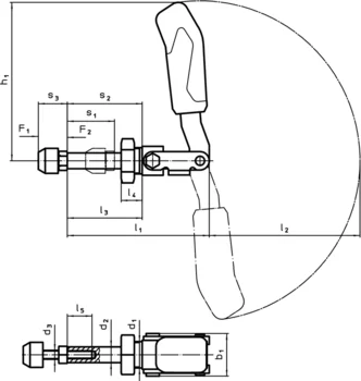                                             Vite di serraggio (parte di ricambio dei bloccaggi a ginocchiera tipo push-pull) Vite di bloccaggio
 IM0009050 Zeichnung
