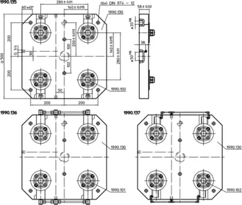                                             Piastre base con 4 moduli base componibili
 IM0010479 Zeichnung
