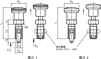                                             Lock nuts ISO 8675 (DIN 439) 适用于分割螺栓和分割定位柱 
 IM0013570 Zeichnung cn
