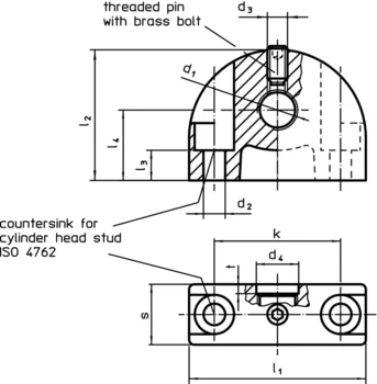                                             支持座 用於分割螺栓和分割定位柱，壓鑄 
 IM0003209 Zeichnung en
