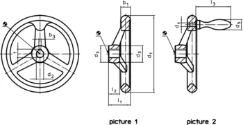                                             Handwheels similar to DIN 950, stainless steel
 IM0006159 Zeichnung en
