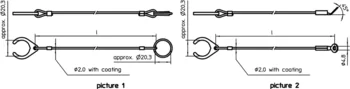                                             Retaining cable for threaded lock pin
 IM0013220 Zeichnung en
