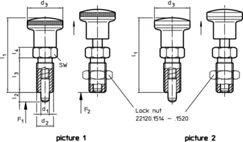                                             Lock nuts ISO 8675 (DIN 439) for index bolts and index plungers
 IM0013429 Zeichnung en
