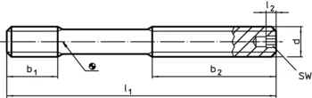                                             Tensores sin Cabeza con hexágono interior, similar al DIN 6379, para tuercas para ranuras en T
 IM0002202 Zeichnung es
