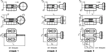                                             Po­si­cio­na­do­res Re­trác­ti­les con pletina de fijación, horizontal
 IM0003212 Zeichnung es
