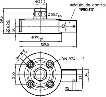                                             Elementos de Conexión modular, accionamiento neumático
 IM0007330 Zeichnung es
