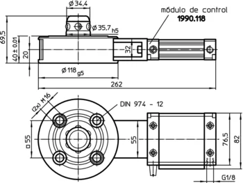                                             Elementos de Conexión modular, accionamiento neumático, reforzado
 IM0008097 Zeichnung es
