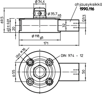                                             Kiinnityselementit modulaariset, hydrauliset
 IM0000659 Zeichnung fi

