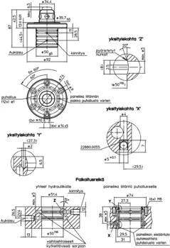                                             Kiinnityselementit hydrauliset, kaksitoimiset kohotuksella
 IM0000691 Zeichnung fi
