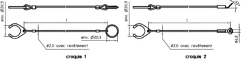                                             Câble de retenue pour broches à segments filetés
 IM0013221 Zeichnung fr
