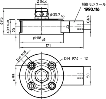                                             クランプ・エレメント 油圧ユニット付
 IM0000657 Zeichnung jp
