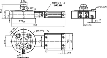                                             クランプ・エレメント 空圧駆動式モジュラー、強化型、廻り止め付
 IM0008101 Zeichnung jp
