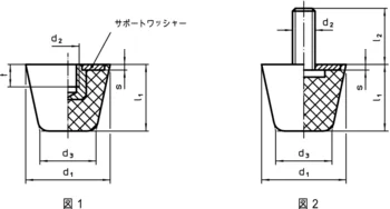                                             シリコン製ストッパー用バッファー 円錐台形状
 IM0009831 Zeichnung jp
