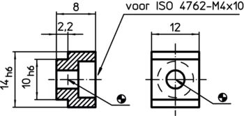                                             Adap­ter slot­blok­ken systeem V40/V70 
 IM0007205 Zeichnung nl
