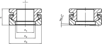                                             Kom­pak­to­we pod­kład­ki sfe­rycz­ne / pa­new­ki stoż­ko­we zgodne z DIN 6319
 IM0002168 Zeichnung pl
