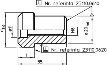                                             Pini de cen­trare cu profil în trepte
 IM0002131 Zeichnung ro
