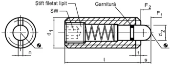                                             Sculă de asamblare pentru montare pe canal (partea cu pini) pentru şuruburi de presiune
 IM0003357 Zeichnung ro

