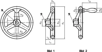                                             Handhjul liknande DIN 950, rostfritt stål     
 IM0006561 Zeichnung se
