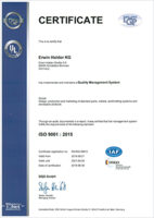 Certification to ISO 9001